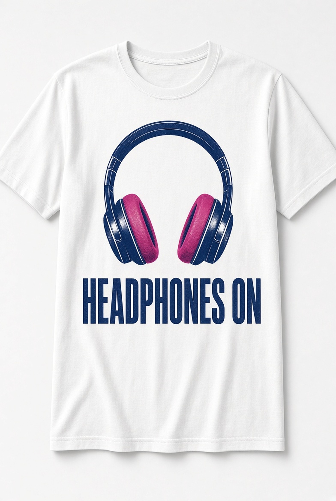 Headphones On Classic T-Shirt - Image 2